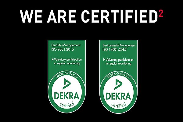 SCHULER TRUCKS CERTIFICATION ISO 9001 2015 und ISO 14001 2015